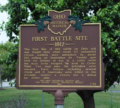 Plaque for the first battle of the War of 1812.